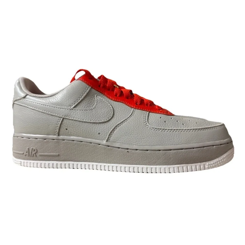 Nike By You Air Force 1 Low Unlocked Patent Grey & Red | DJ7015-991 Size 9.5